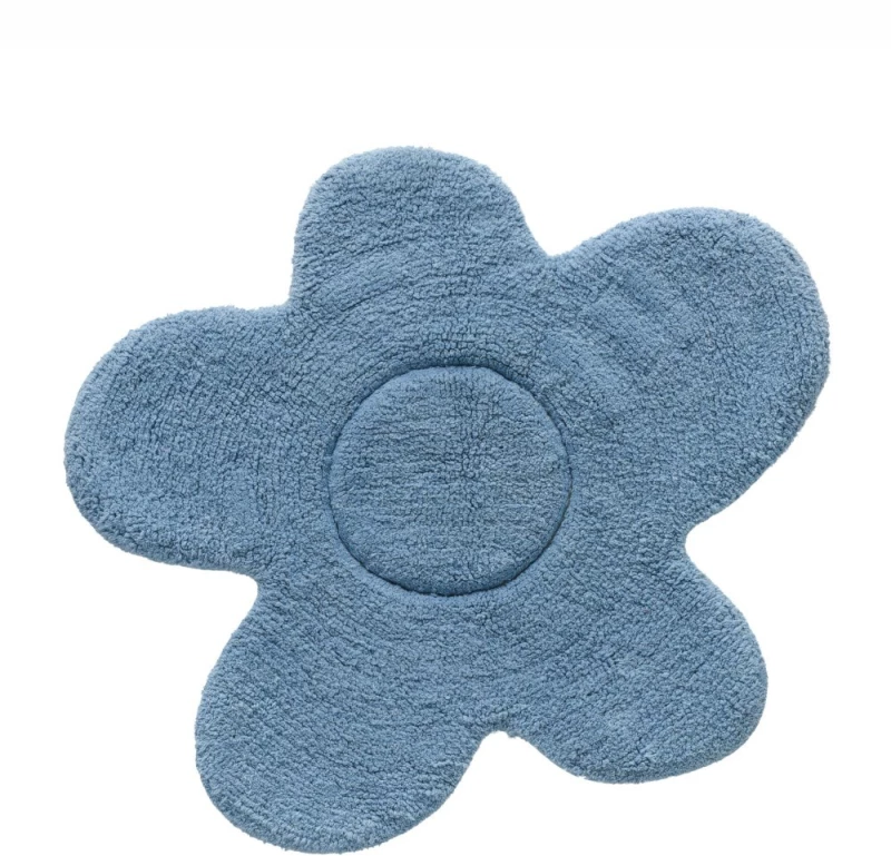 Πατάκι Μπάνιου Daria 01 Blue Kentia 60X60 100% Βαμβάκι