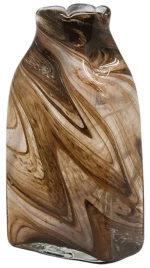 Βάζο 15-70055 18x9,5x34cm Brown-Honey Marhome Γυαλί