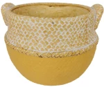 Κασπώ Καλαθούνα 06-20301 16x15,5x13cm Yellow-Beige Marhome Τσιμέντο