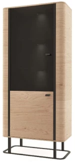 Βιτρίνα Goteborg L 161349279 90,6x40,2x200cm Natural-Black