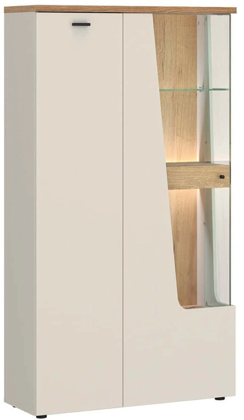 Βιτρίνα Mini Cutou L 162917799 95x40x140cm Oak-Cashmere