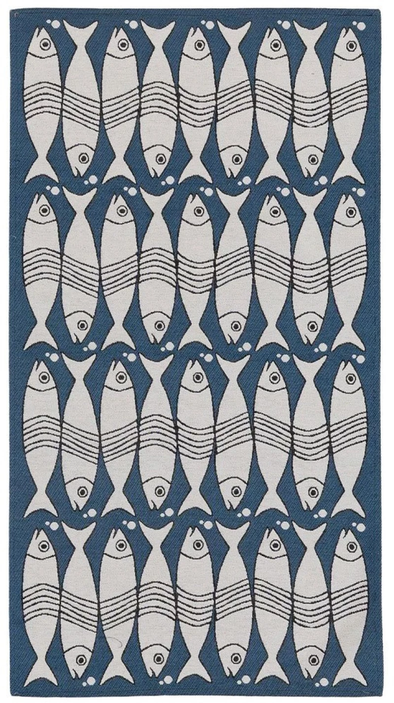 Χαλάκι Κουζίνας Canvas 551 B Blue-White Royal Carpet 75X150cm Chenille