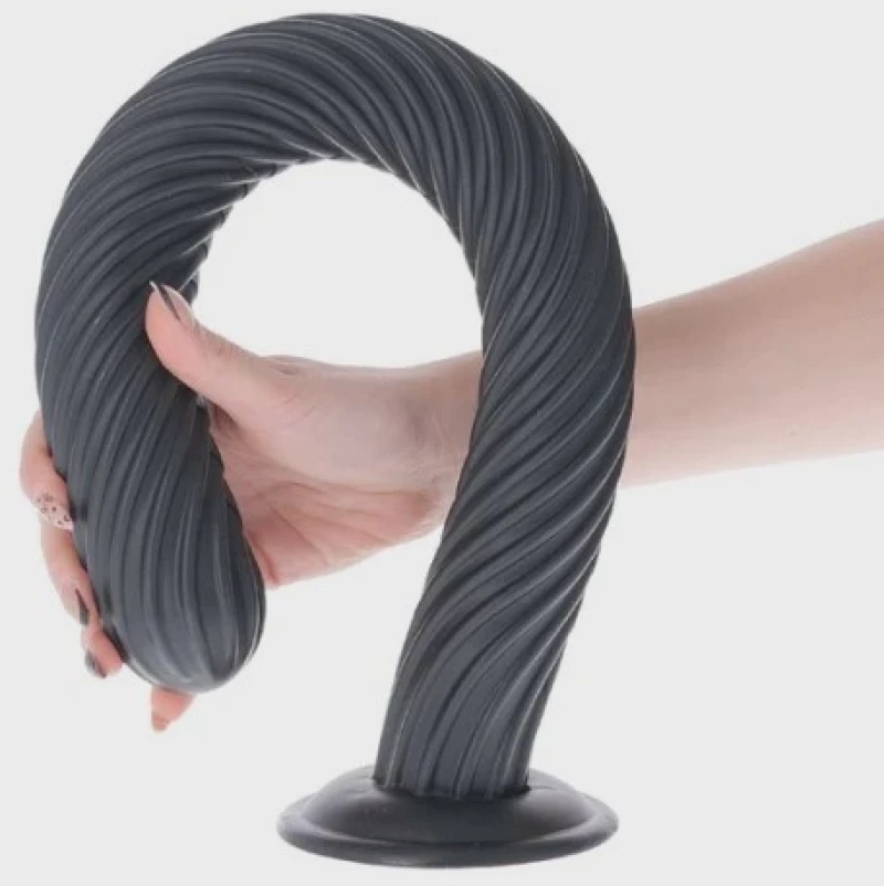 Gunung Anal Plug with Suction Cup, PVC, Negru, 51 cm
