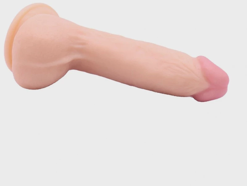 Νelson Realistic Dildo with Suction Cup, PVC, Natural, 19.5 cm,