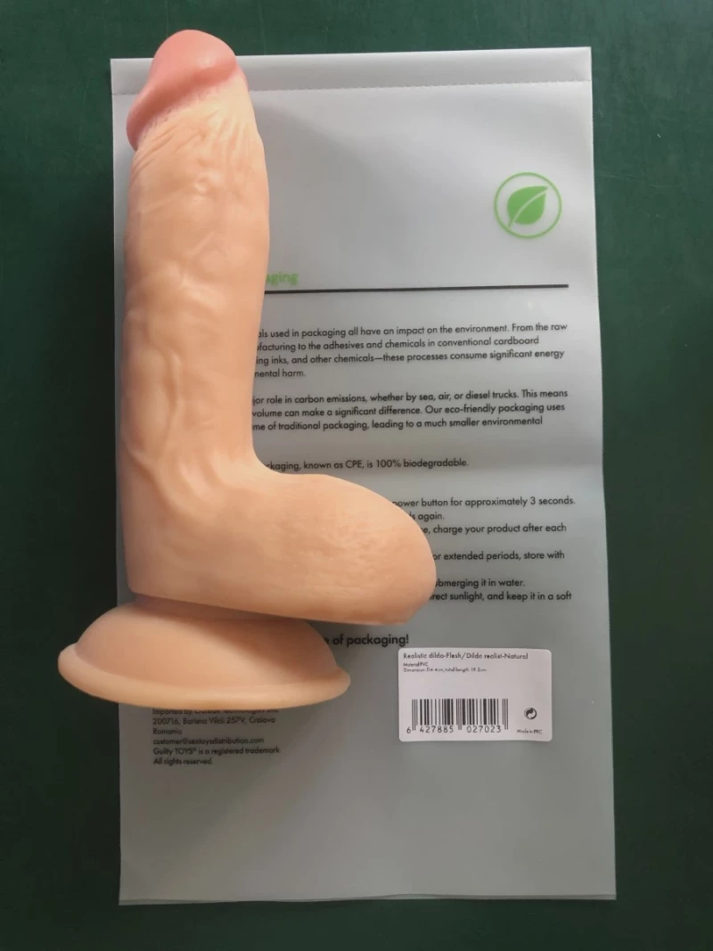 Νelson Realistic Dildo with Suction Cup, PVC, Natural, 19.5 cm,