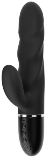 Great Rabbit Vibrator, 10 Vibration Modes, Silicone, USB, Black,