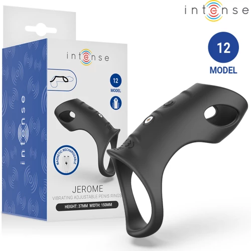 INTENSE - JEROME ADJUSTABLE VIBRATING PENIS RING MODEL 12