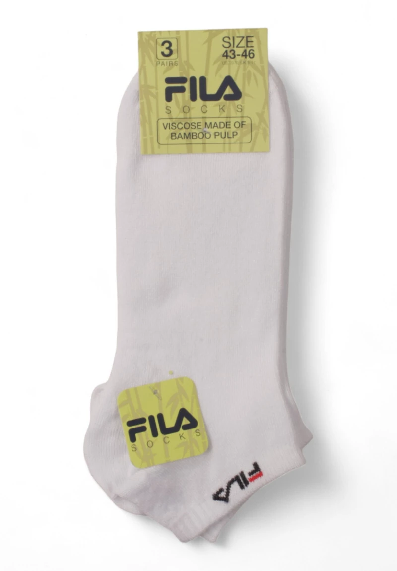 Κάλτσες FILA - Λευκές Bamboo - Unisex - 3 Pack Socks