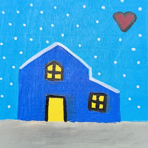 Καδράκι Blue Winter House
