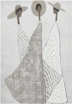 LIBERTA TRINITY ΠΙΝΑΚΑΣ ΔΙΑΚΟΣΜΗΣΗΣ 80x120x4cm ΚΑΜΒΑΣ OFF WHITE STONE GREY ΞΥΛΟ ΓΚΡΙ