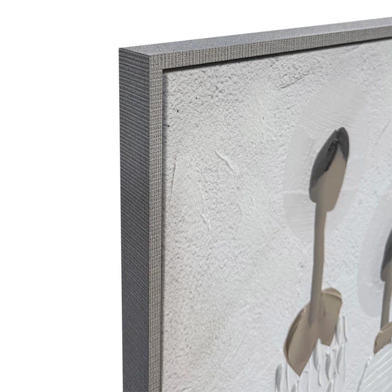 LIBERTA TRINITY ΠΙΝΑΚΑΣ ΔΙΑΚΟΣΜΗΣΗΣ 80x120x4cm ΚΑΜΒΑΣ OFF WHITE STONE GREY ΞΥΛΟ ΓΚΡΙ