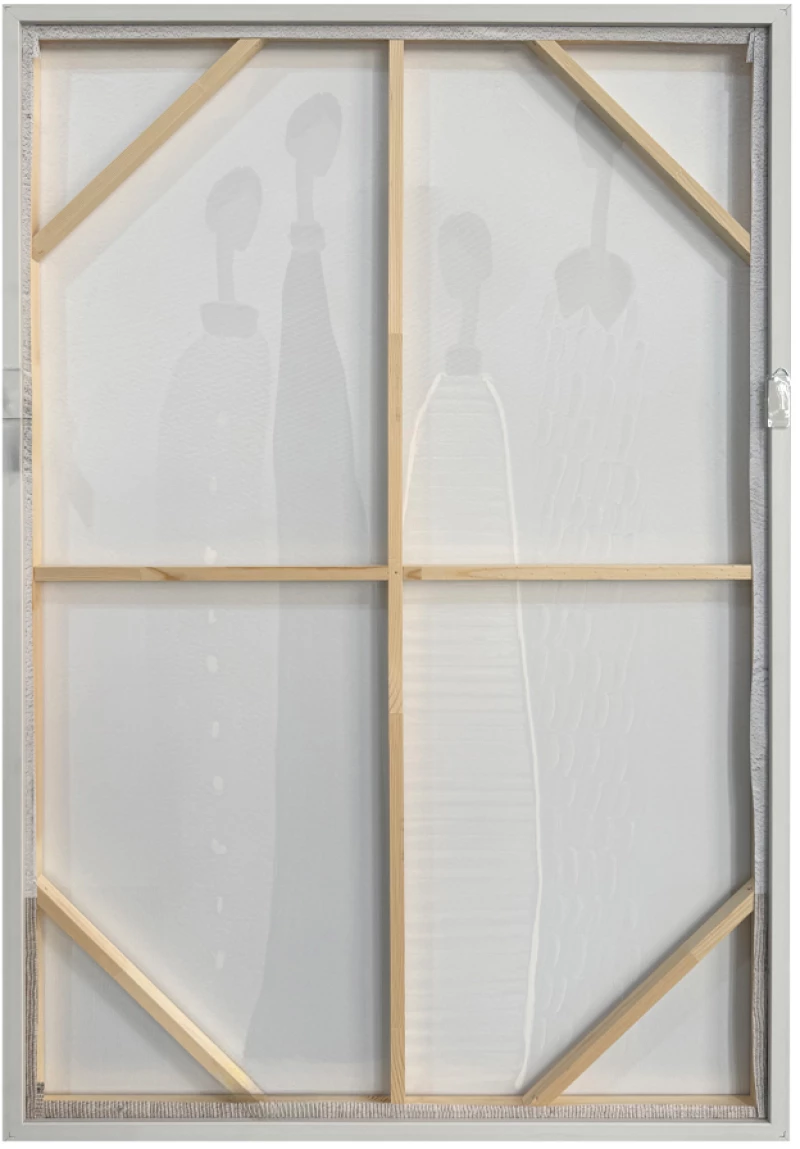 LIBERTA TRINITY ΠΙΝΑΚΑΣ ΔΙΑΚΟΣΜΗΣΗΣ 80x120x4cm ΚΑΜΒΑΣ OFF WHITE STONE GREY ΞΥΛΟ ΓΚΡΙ