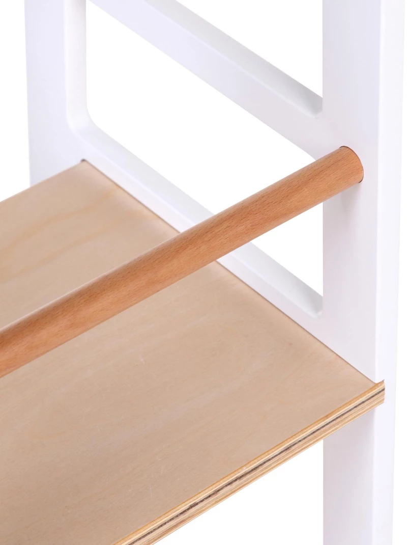 Childhome Παιδικός Πύργος Εκμάθησης Λευκό-Φυσικό BR76968
