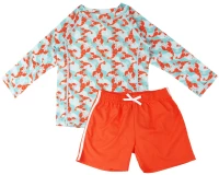 Zoocchini Σετ UV Μαγιό Σορτς και Μπλούζα Logan the Lobster 4 Ετών ZOO16408-4T Αγόρι