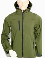 Μπουφάν Soft shell με κουκούλα BLACK