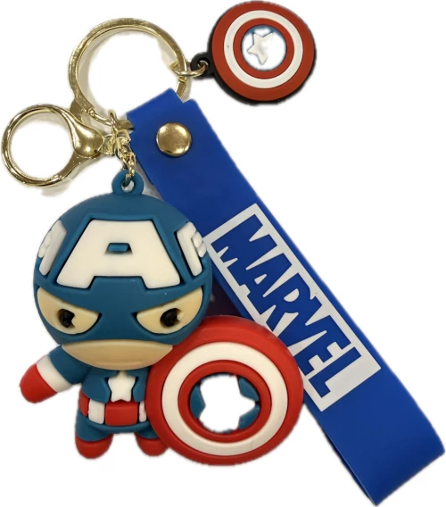 Μπρελόκ Καουτσούκ Super Ήρωες Captain America με Ασπίδα