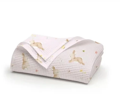 Κουβέρτα  Μονή Πικέ (160x240) Blush Ροζ βαμβακερή Borea