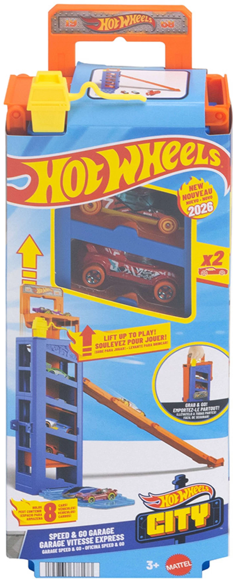 HOT WHEELS CITY ΜΙΝΙ ΓΚΑΡΑΖ ΠΙΣΤΑ SPEED & GO GARAGE (#JMJ53)