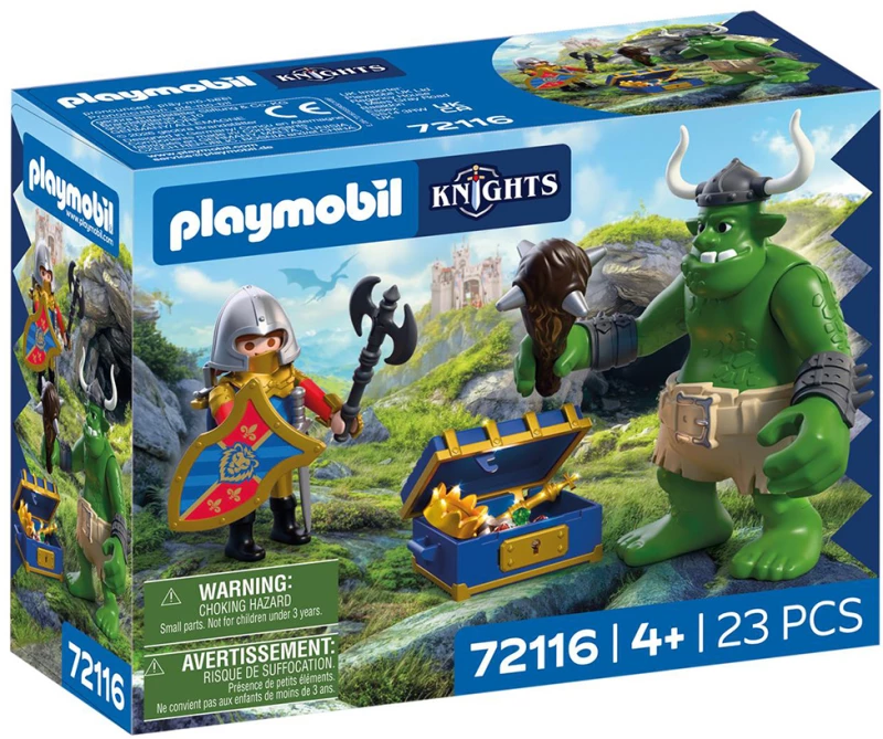 PLAYMOBIL KNIGHTS ΛΕΟΝΤΟΚΑΡΔΟΣ ΙΠΠΟΤΗΣ ΚΑΙ ΤΡΟΛ ΜΕ ΘΗΣΑΥΡΟ (#72116)