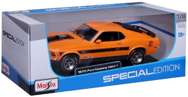 Maisto 1:18 Special Edition 1970 Ford Mustang Mach 1, Orange 48/31453