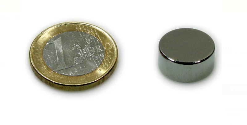 Μαγνήτης Δίσκος Φ15x7mm Νεοδυμίου Δύναμη Έλξης 7,2kg