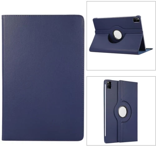 Περιστρεφόμενη Θήκη Tablet Book Style για Lenovo M11 - Σκούρο Μπλε