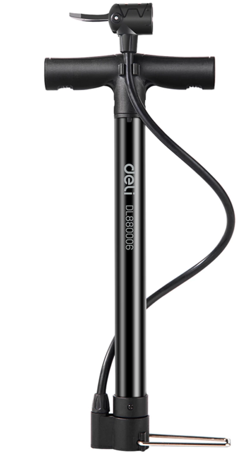 DELI FLOOR PUMP 8BAR/116PSI Φ29X270MM BLACK