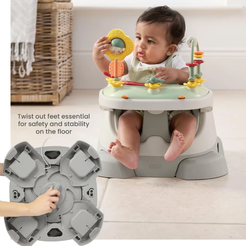 Κάθισμα Φαγητού Mamas & Papas Bug & Act Tray Pebble Γκρι 22180343