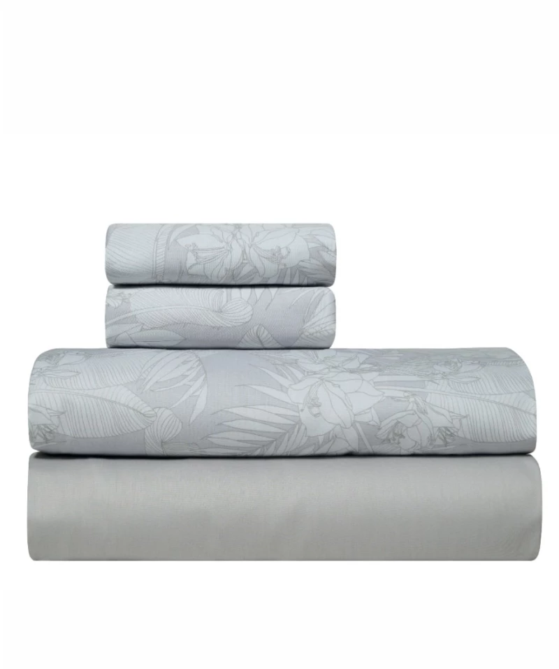 Σετ Σεντόνια Υπέρδιπλα 4 Τεμαχίων Kentia Solaya 22 Grey-Light Grey 240x270