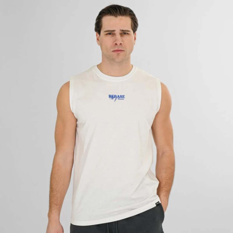 REBASE Sleeveless T-SHIRT (261RTSL.9104 WHITE) (261RTSL.9104 WHITE)