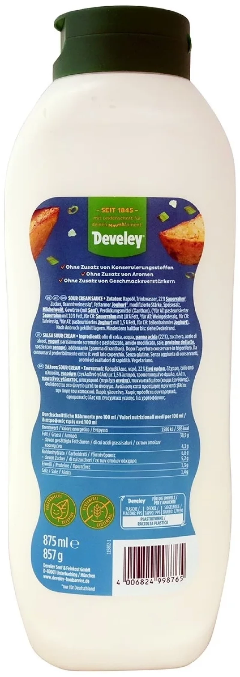 Develey Sour Cream Sauce 875ml