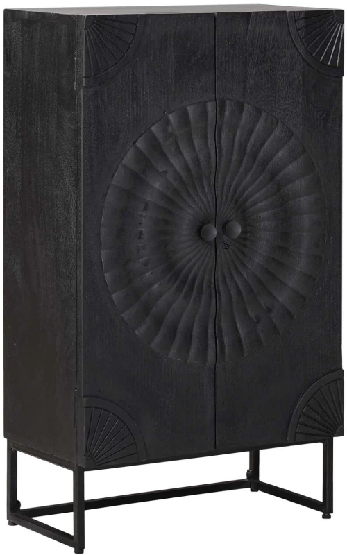 Highboard Μαύρο 55 x 30 x 95 εκ Μαύρο 42020083