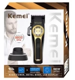 Kemei KM-2373 Επαναφορτιζόμενη Κουρευτική Μηχανή Μαύρο