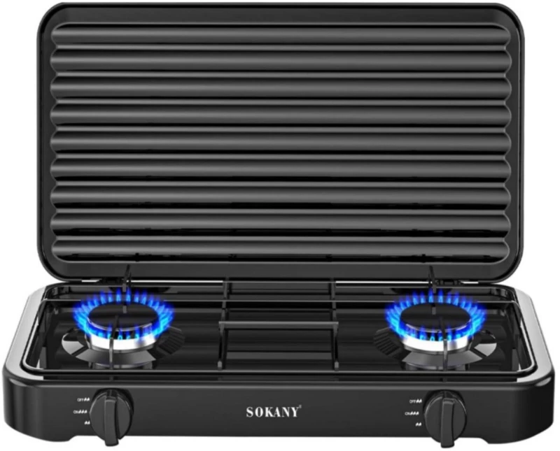 Sokany SK-6002 Κουζινάκι Υγραερίου Επιτραπέζιο με 2 Εστίες