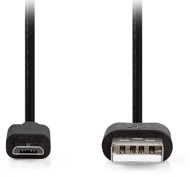 Nedis 233-2514 USB 2.0 Cable USB-A male - micro USB-B male Μαύρο 0.5m CCGL60500BK05