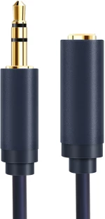CABLETIME καλώδιο προέκτασης ήχου 3.5mm CT-AV302-H11G, gold plated, 1.5m, μπλε