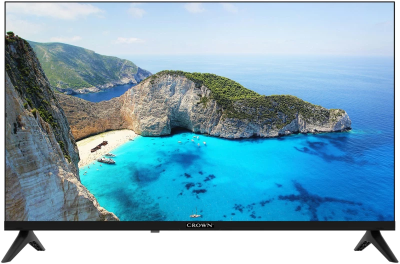 Crown 32FB12V02AW Smart Τηλεόραση 32" LED HD Ready Android TV Wi-Fi DVB-T2 Μαύρη