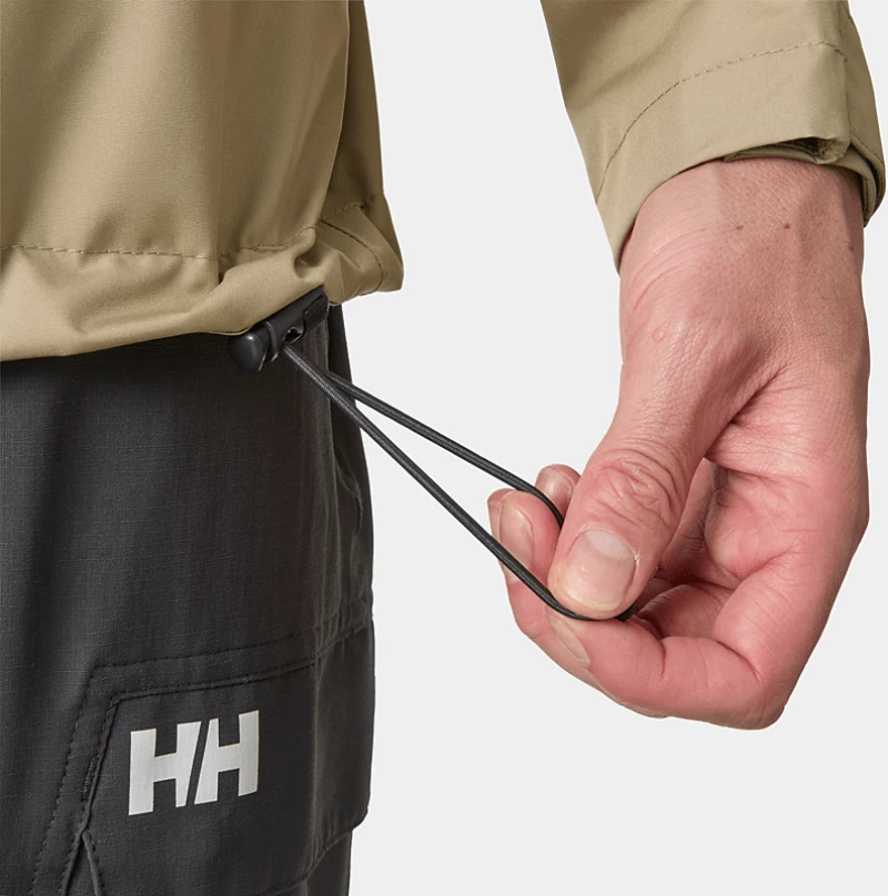 Helly Hansen Crew Hooded Sailing Jacket 2.0 Pebble Μπουφάν Ανδρικό Καλοκαιρινό