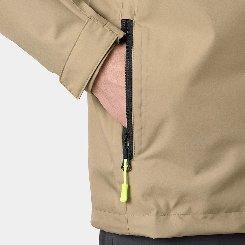Helly Hansen Crew Hooded Sailing Jacket 2.0 Pebble Μπουφάν Ανδρικό Καλοκαιρινό