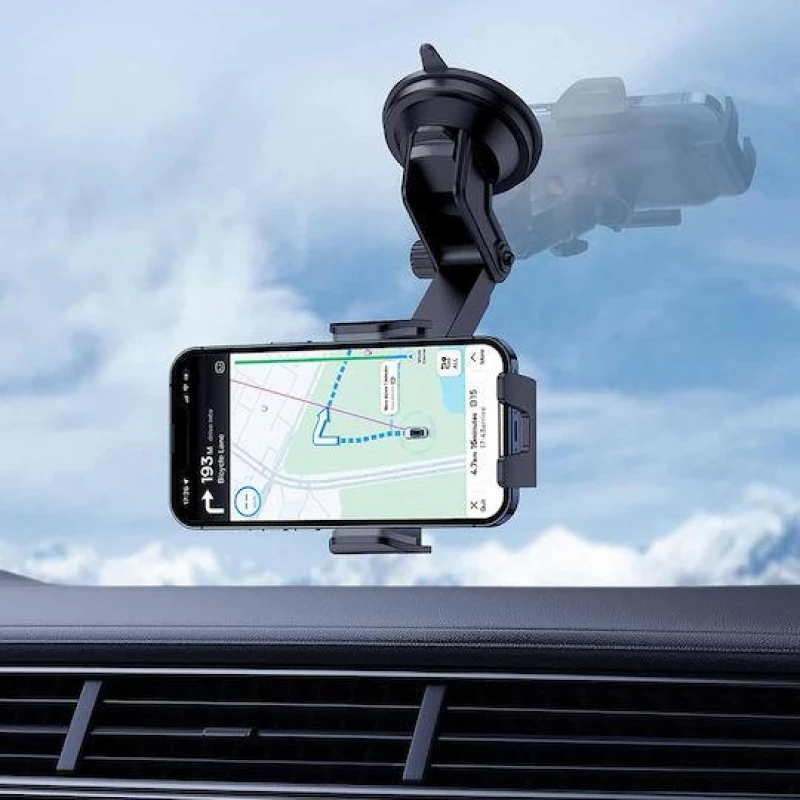BASEUS ULTRACONTROL GO SERIES, ΒΑΣΗ ΣΤΗΡΙΞΗΣ ΚΙΝΗΤΟΥ, ΜΕ ΒΕΝΤΟΥΖΑ, ΜΑΥΡΟ