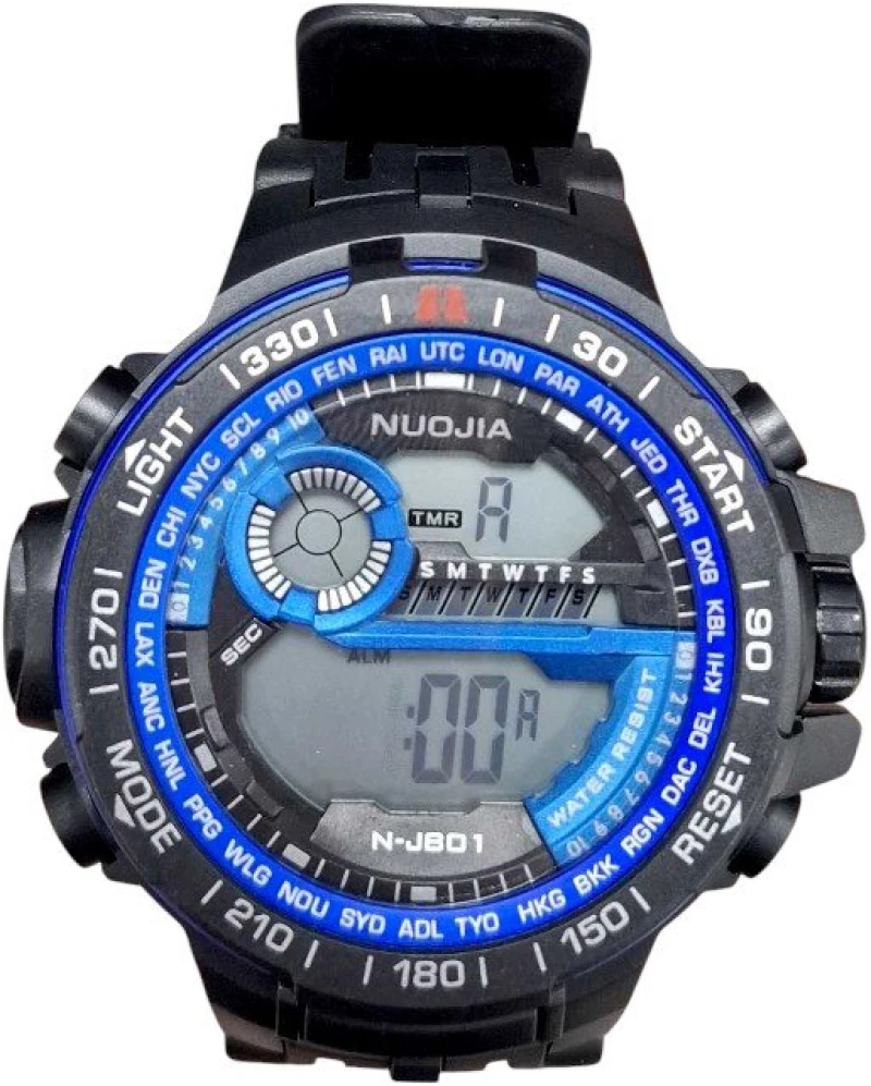 Ψηφιακό ρολόι χειρός - NJ801 - Nuojia - 115180 - Black/Dark Blue