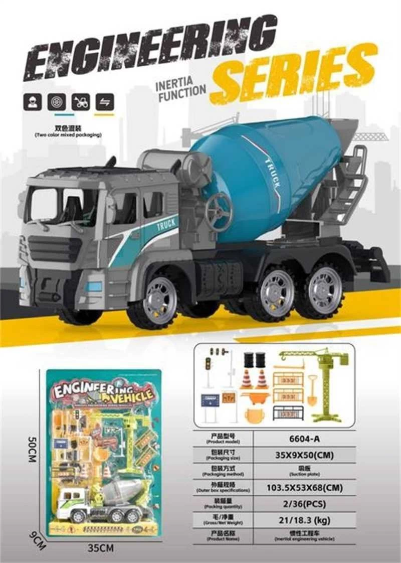 Σετ όχημα Μπετονιέρα με αξεσουάρ - 6604-A - 233175