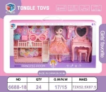 Σετ κούκλα με έπιπλα & αξεσουάρ - 6688-18DIY - 232545