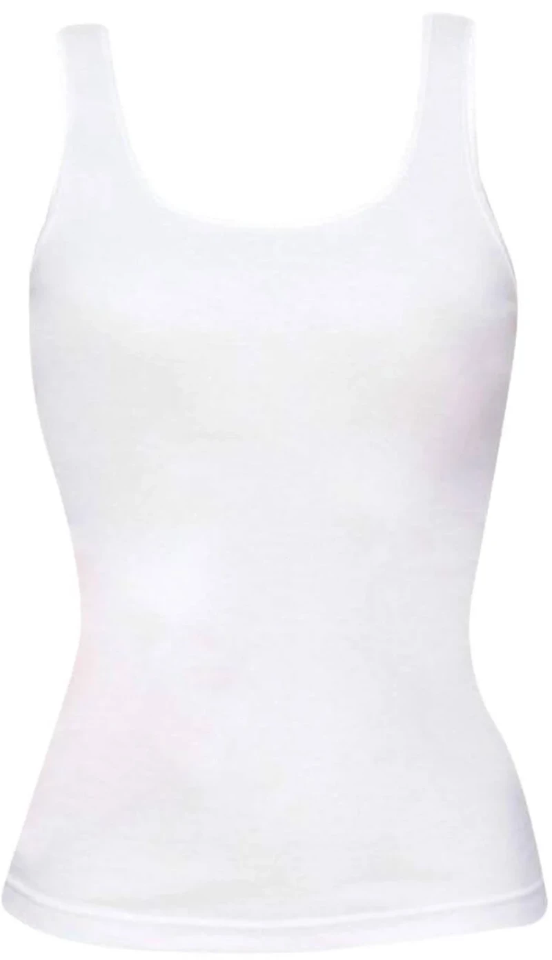 Minerva Γυναικείο Αμάνικο Φανελάκι Σατέν Ρέλι 2Pack 92202-005 - ΛΕΥΚΟ