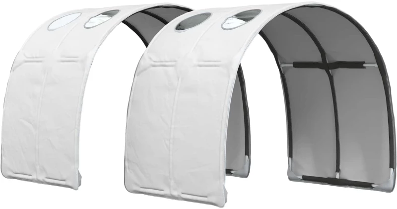 vidaXL Κρεβάτι με Τούνελ 4 pcs Καρυδί και Λευκό Επεξεργασμένο Ξύλο