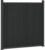 vidaXL Πάνελ Φράχτη 5 pcs WPC και Αλουμίνιο Μαύρο