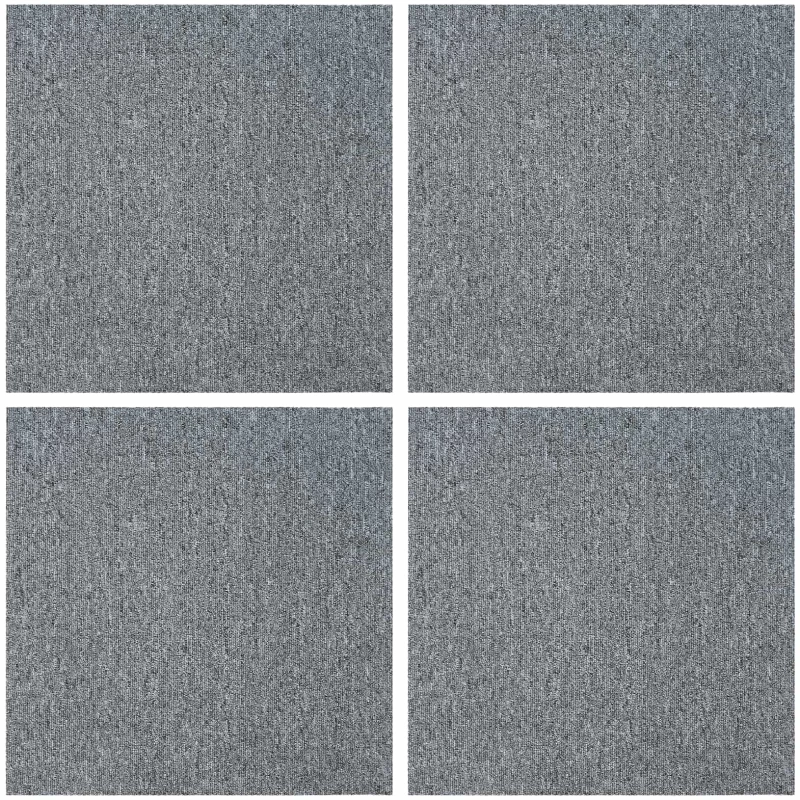 vidaXL Πλακάκι Χαλιού Ανοιχτό γκρι 50 x 50 cm 4 pcs