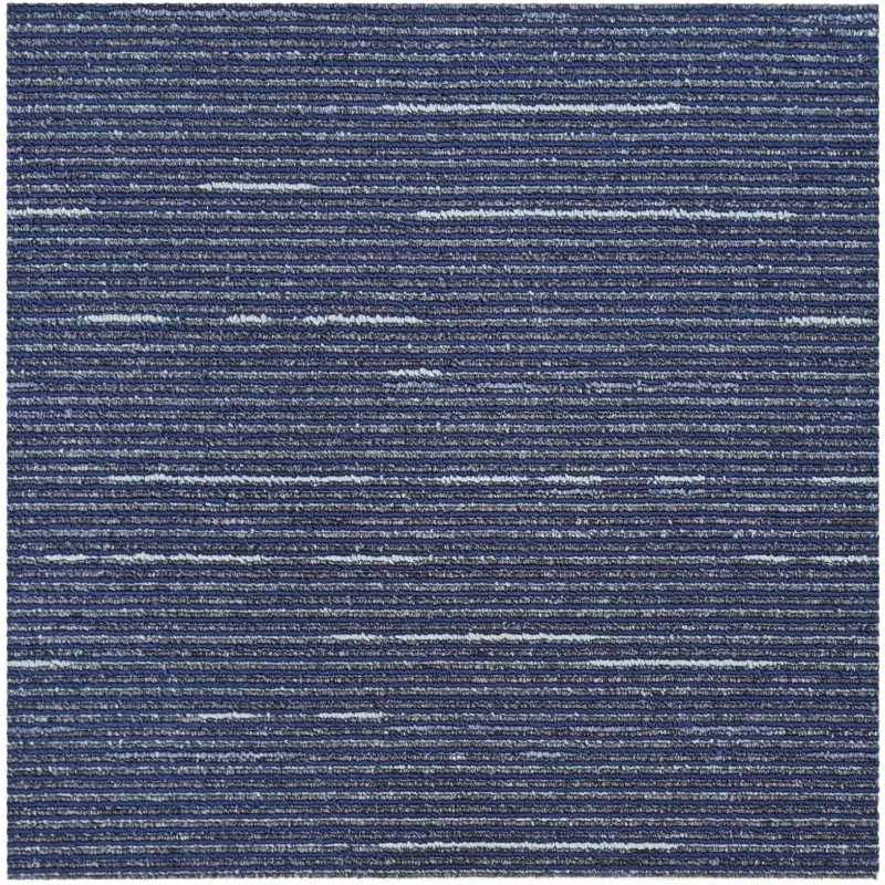 vidaXL Πλακάκι Χαλιού Ραβδωτό Μπλε 50 x 50 cm 4 pcs