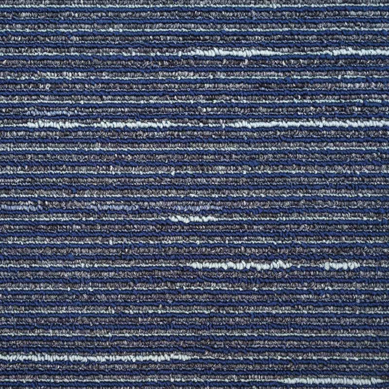 vidaXL Πλακάκι Χαλιού Ραβδωτό Μπλε 50 x 50 cm 4 pcs