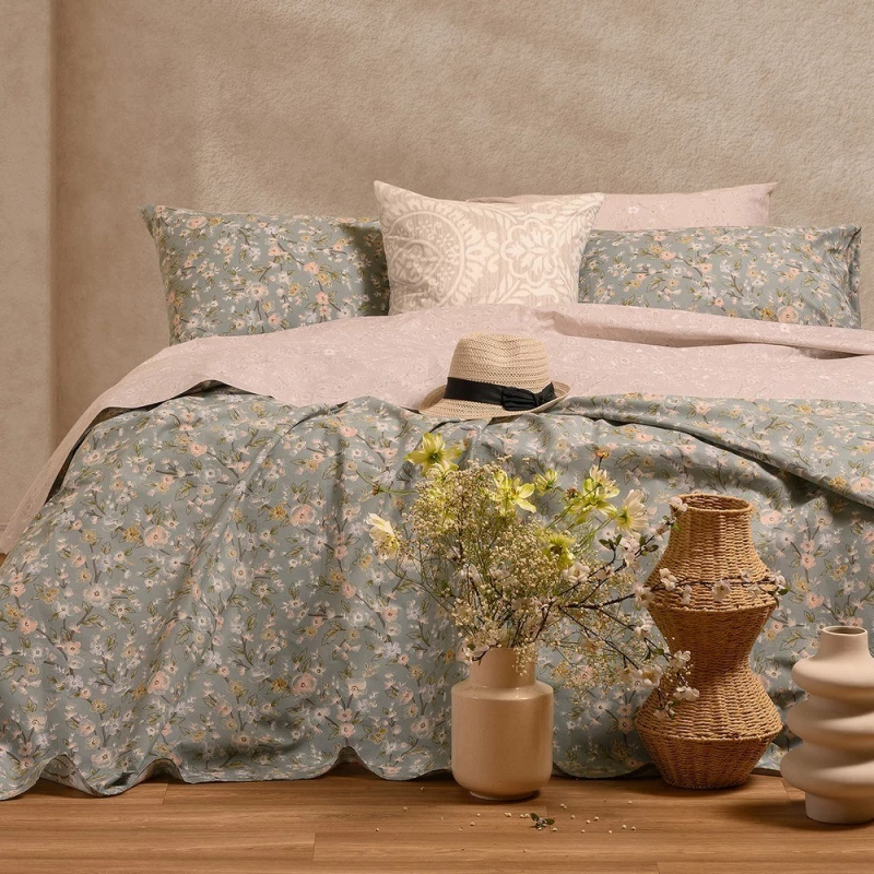 Παπλωματοθήκη Amy Aqua Melinen Μονό 165x245cm 100% Βαμβάκι